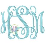 Jumbo Intertwined Vine Interlocking Embroidery Font | Machine Embroidery Designs by JuJu