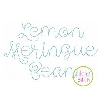 Lemon Meringue Bean Stitch Embroidery Font | Machine Embroidery Designs by JuJu