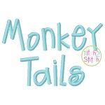 Monkey Tails Embroidery Font | Machine Embroidery Designs by JuJu