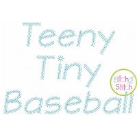 Teeny Tiny Baseball Embroidery Font | Machine Embroidery Designs by JuJu