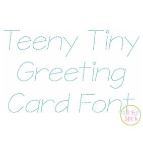 Teeny Tiny Greeting Card Font | Machine Embroidery Designs by JuJu