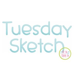 dpTuesday Sketch Embroidery Font | Machine Embroidery Designs by JuJu