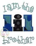 I am the lil brother Applique | Machine Embroidery Designs by JuJu