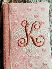 Monogrammed Mini Composition Notebook Cover Set | Machine Embroidery Designs by JuJu