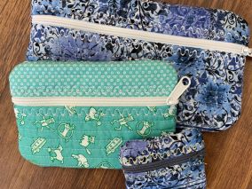 Quilted In The Hoop Zipper Bags 3 | Machine Embroidery Designs by JuJu