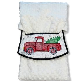 ITH Christmas Truck Wrap Around Towel Topper | Machine Embroidery Designs by JuJu