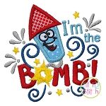 I'm the Bomb Firecracker Applique | Machine Embroidery Designs by JuJu