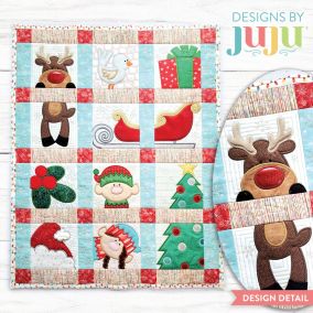                                 In The Hoop Holly Jolly Christmas Quilt Project | Designs by JuJu
                            