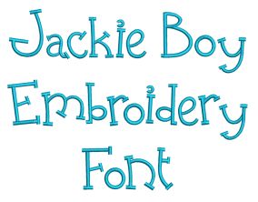 Jackie Boy Embroidery Font | Machine Embroidery Designs by JuJu