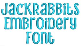 Jack Rabbits Embroidery Font | Machine Embroidery Designs by JuJu
