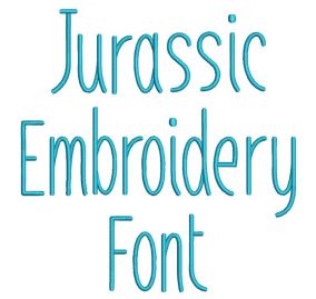 Jurassic Embroidery Font | Machine Embroidery Designs by JuJu
