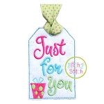 ITH Just For You Gift Card Holder & Gift Tag | Machine Embroidery Designs by JuJu