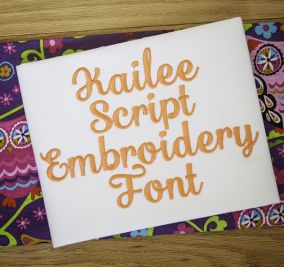 Kailee Script Embroidery Font Machine Embroidery Designs by JuJu