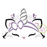 Kitty Unicorn Horn Embroidery | Machine Embroidery Designs by JuJu