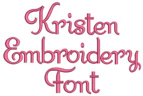 Kristen Script Embroidery Monogram Font Alphabet Machine Embroidery Designs by JuJu