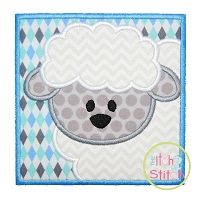 Lamb Box Applique | Machine Embroidery Designs by JuJu