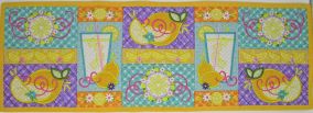 ITH Fresh Lemons Table Runner | Machine Embroidery Designs by JuJu