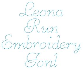 Leona Run Embroidery Font | Machine Embroidery Designs by JuJu