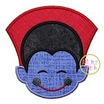 Little Dracula Face Applique | Machine Embroidery Designs by JuJu