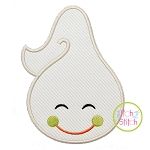 Little Ghost Face Boy Applique | Machine Embroidery Designs by JuJu