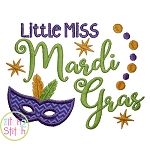 Little Miss Mardi Gras Applique | Machine Embroidery Designs by JuJu