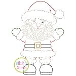 Little Swirly Beard Santa Bean Stitch Embroidery | Machine Embroidery Designs by JuJu