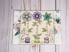 ITH Live Love Laugh Mug Rug | Machine Embroidery Designs by JuJu
