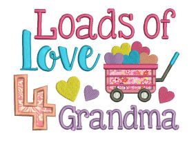 Cute Grandparent Sayings Machine Embroidery Designs by JuJu