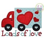 Loads of Love Valentine Truck | Machine Embroidery Designs by JuJu