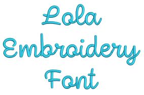 Lola Embroidery Font | Machine Embroidery Designs by JuJu