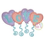 Love Balloons Applique | Machine Embroidery Designs by JuJu