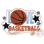 Love Basketball Applique | Machine Embroidery Designs by JuJu
