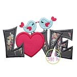 Love Birds Applique | Machine Embroidery Designs by JuJu