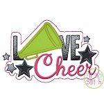 Love Cheer Applique | Machine Embroidery Designs by JuJu