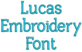 Lucas Embroidery Font Machine Embroidery Designs by JuJu