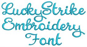 Lucky Strike Embroidery Font | Machine Embroidery Designs by JuJu