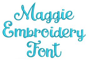 Maggie Embroidery Font | Machine Embroidery Designs by JuJu