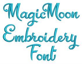 Magic Moon Embroidery Font