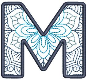 Mandala Monogram | Machine Embroidery Designs by JuJu