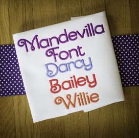 Mandevilla Embroidery Font Machine Embroidery Designs by JuJu