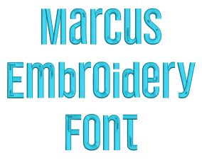 Marcus Embroidery Font | Machine Embroidery Designs by JuJu