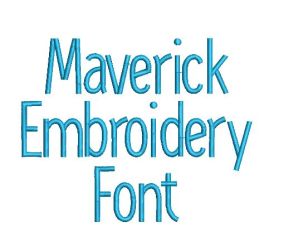 Maverick Embroidery Font | Machine Embroidery Designs by JuJu