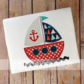 Sailboat | Machine Embroidery Designs by JuJu