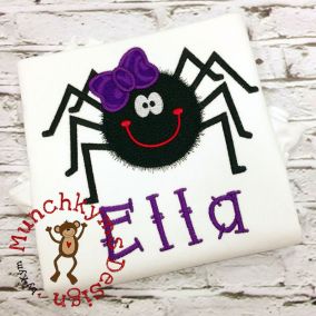 Spider Bow Applique | Machine Embroidery Designs by JuJu