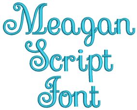 Meagan Script Embroidery Font Machine Embroidery Designs by JuJu