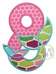 Mermaid Numbers Set Applique | Machine Embroidery Designs by JuJu