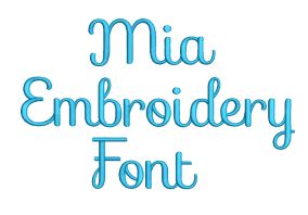 Mia Embroidery Font | Machine Embroidery Designs by JuJu