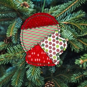 ITH Crazy Patch Ornament Mitten | Machine Embroidery Designs by JuJu
