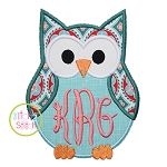 Monogram Owl Applique | Machine Embroidery Designs by JuJu