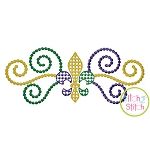 Fleur De Lis Beads Motif Embroidery | Machine Embroidery Designs by JuJu